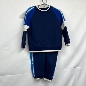 Hanna Andersson Blue 2 Piece crew neck sweatsuit size 4